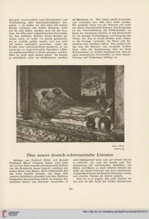 Über neure deutsch-schweizerische Literatur