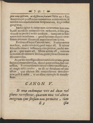 Canon V. Si una eademque vox ad duas vel plures res refertur ...