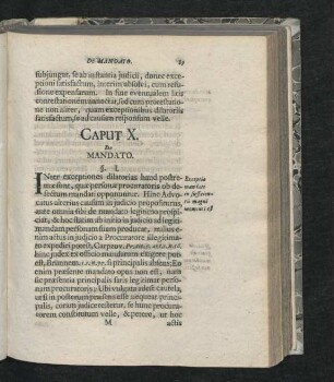 Caput X. De Mandato.