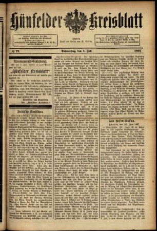 Ausgabe vom Donnerstag, den 01. Juli 1897.
