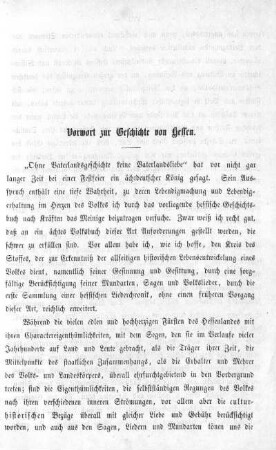 Vorwort zur Geschichte von Hessen
