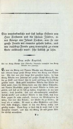 Das erste Kapitel. - Das zwanzigste Kapitel