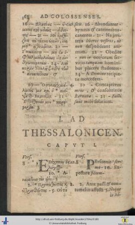Epistola I.-II. ad Thessalonicenses.