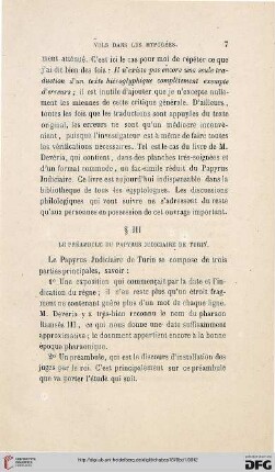 § III: Le Préambule du Papyrus Judiciaire de Turin
