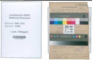 Entnazifizierung Hildegard Louis , geb. 08.08.1921 ()