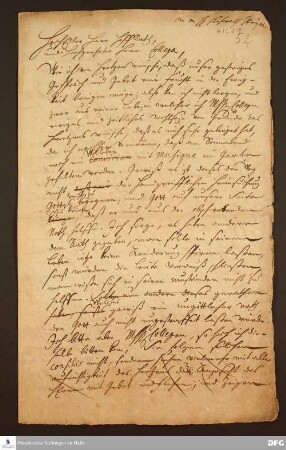 Brief von August Hermann Francke an Johann Samuel Stryk.