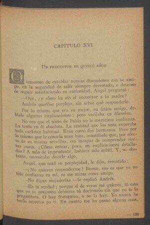 Capítulo XVI - Un preceptor de quince años