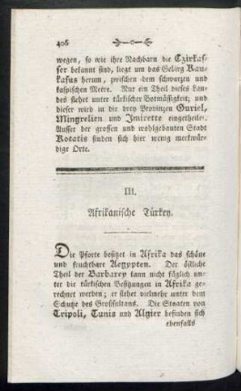 III. Afrikanische Türkey.