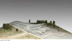 Kristallpalast - Dauerausstellung: Von der Urhütte zum Wolkenkratzer, Diorama
