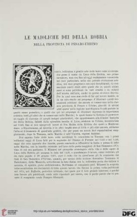 Ser.2: Le maioliche dei della Robbia nella provincia di Pesaro-Urbino