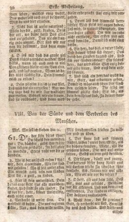 VIII. Von der Sünde und dem Verderben des Menschen.