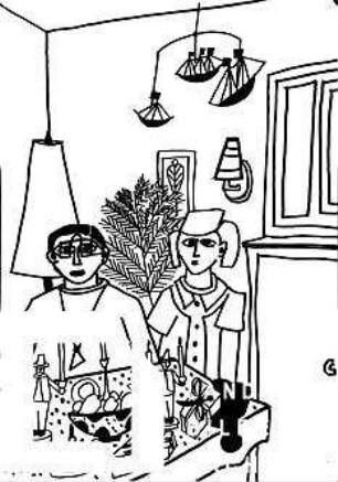 Tante Hanni und Tante Dorle Weihnachten 1965