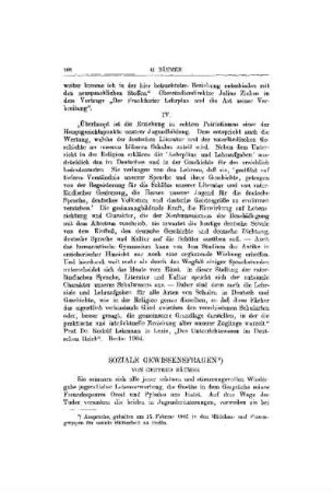 Soziale Gewissensfragen