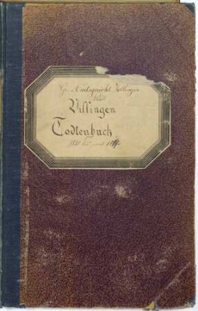 Villingen, Villingen-Schwenningen VS; Katholische Gemeinde: Sterbebuch 1810-1814