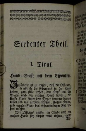 Siebenter Theil.