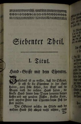 Siebenter Theil.