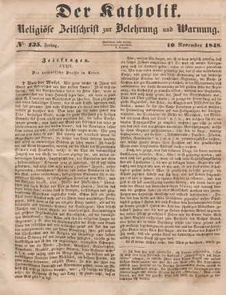 541-543 Zeitfragen : LXXIV. Die katholische Presse in Trier