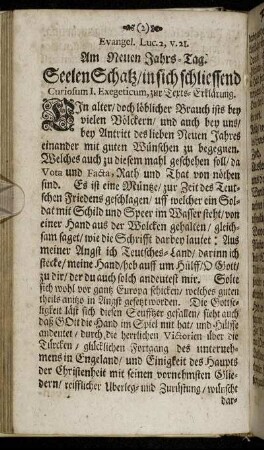 Evangel. Luc. 2, v. 21. Am Neuen Jahrs-Tag.