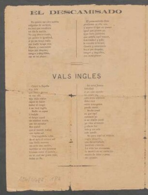 Vals inglés : Crucé la España rico país que lindas damas se ven allí [...]