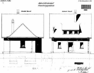 Hochdorf (b Horb): Haltepunkt Verwaltungsgebäude Nordöstl.u.Südwestl.Ansicht