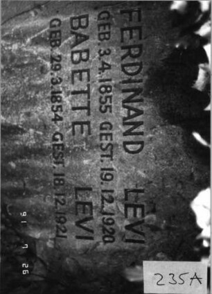 Grabstein 235 [Hahn S. 72 ]: Grabstein 235A [Hahn S. 72 ]
