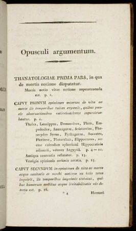 Opusculi argumentum.