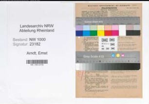 Entnazifizierung Ernst Arndt, geb. 26.06.1921 (Kaufmaennischer Angestellter)