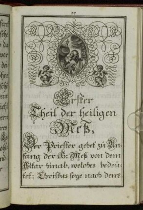 Erster Theil der heiligen Meß.