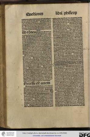 Finita parte prohemiali Arestoteles in hoc secundo tractatu incipit determinare de principiis rerum naturalium, et movet primo aliqua dubitabilia...