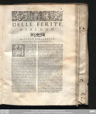 Delle ferite Dialogo.
