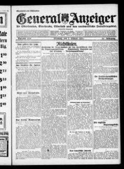 General-Anzeiger für Oberhausen, Sterkrade, Osterfeld und das nordwestliche Industriegebiet. 1921-1930