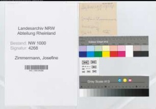 Entnazifizierung Josefine Zimmermann, geb. 04.06.1900 (Postsekretaerin)