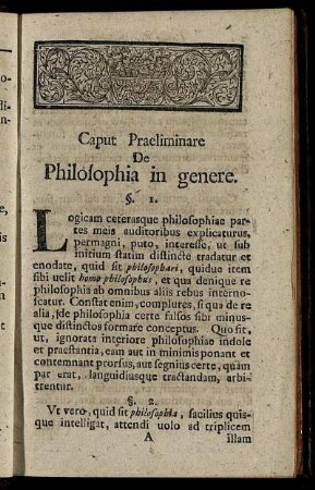 Caput Praeliminare
