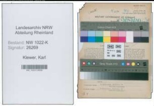 Entnazifizierung Karl Klewer , geb. 17.03.1911 (Kaufmaennischer Angesteller)