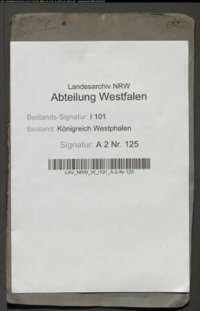 Zahlung der Pensionen an die Mitglieder des Damenstifts Schildesche nach Aufhebung des Stifts durch die französische Verwaltung