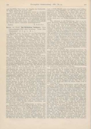 339-341 [Rezension] Debes, Hermann, Das Christenthum Pestalozzi‘s