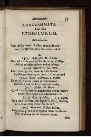 Anagrammata Latina Ethnicorum