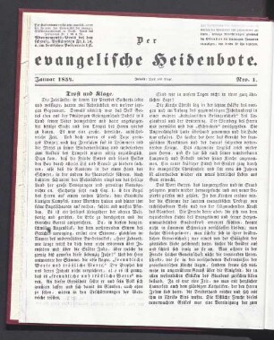 Januar 1854. Nro. 1