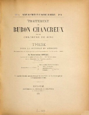 Traitement du bubon chancreux par le chlorure de zinc : Thèse...