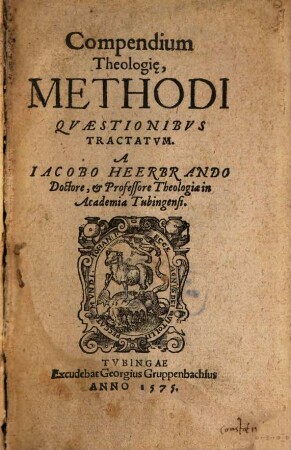 Compendium Theologi[a]e, Methodi Qvaestionibvs Tractatvm