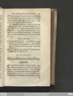Tit. IV. De constitutionibus Principum.