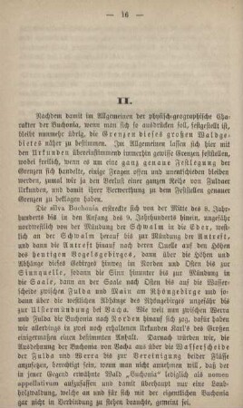II. [Grenzen, Ausdehnung und Straßen]
