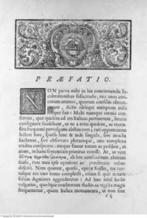 Diarium Italicum: ..., Praefatio, Vignetten