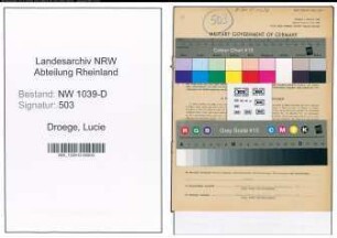 Entnazifizierung Lucie Droege , geb. 09.08.1910 (Schankwirtin)