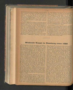 Bildende Kunst in Hamburg anno 1926