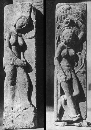 Mathura (Uttar Pradesh), Stupa, Jakshini Darstellungen