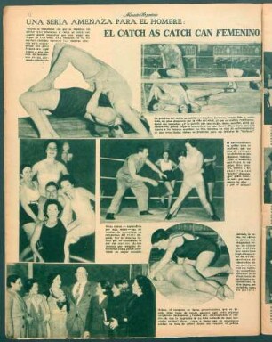 El catch as catch can femenino [Fotografías] : Una seria amenaza para el hombre