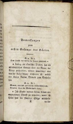 Anmerkungen zum ersten Gesange der Gärten.