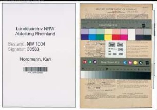 Entnazifizierung Karl Nordmann , geb. 01.01.1904 (Arbeiter)