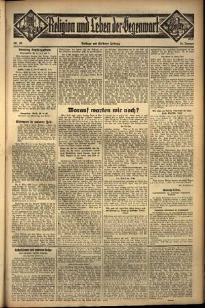 Dritte Ausgabe vom Sonntag, den 24. Januar 1932.